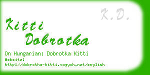 kitti dobrotka business card
